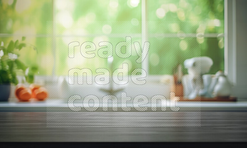 Kitchen tabletop with kitchen view