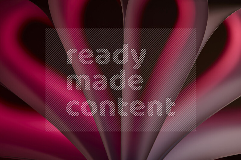 An abstract art piece displaying smooth curves in red gradients created by colored light