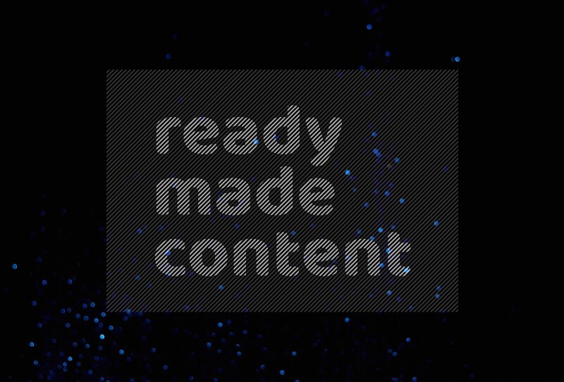 Blue glitter powder isolated on black background