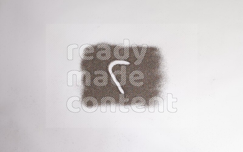 Arabic numbers written with glitter on white background