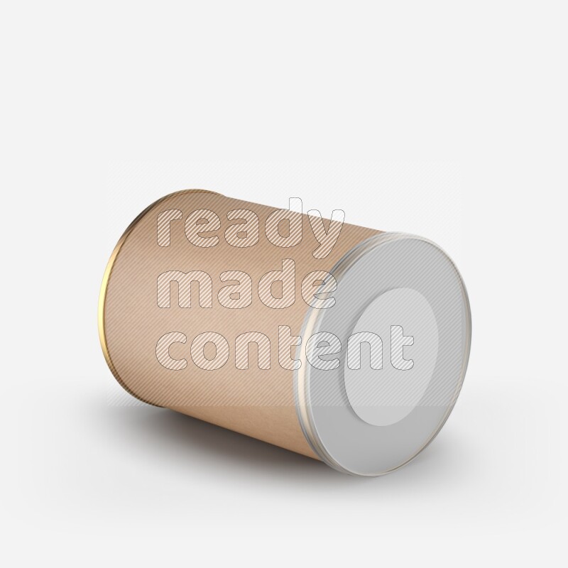 Small kraft paper tube mockup with plastic cap isolated on white background 3d rendering