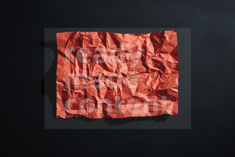 White paper sheet on black background