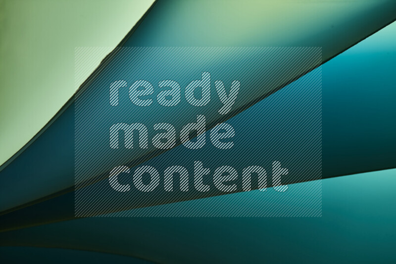 فن تجريدي يعرض منحنيات مع تدرجات الألوان الباردة مكونه بضوء ملون