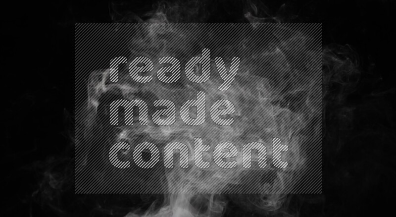 irregular white smoke on black background.