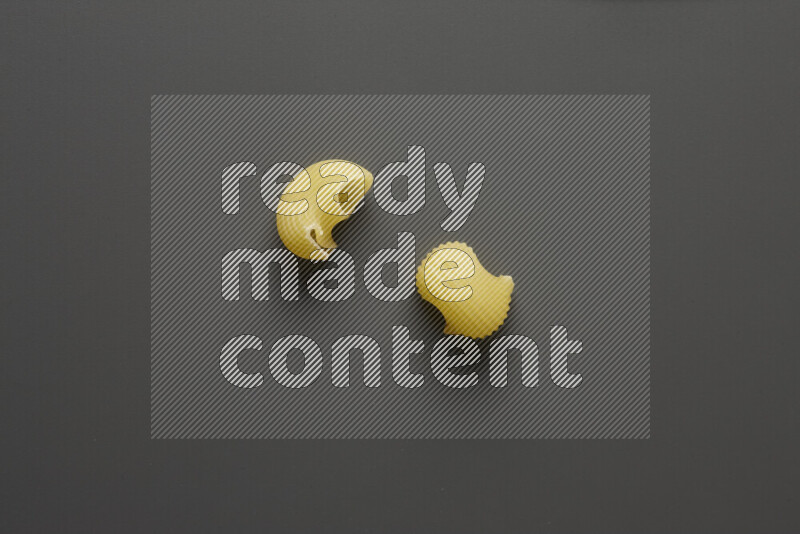 Pipe pasta on grey background