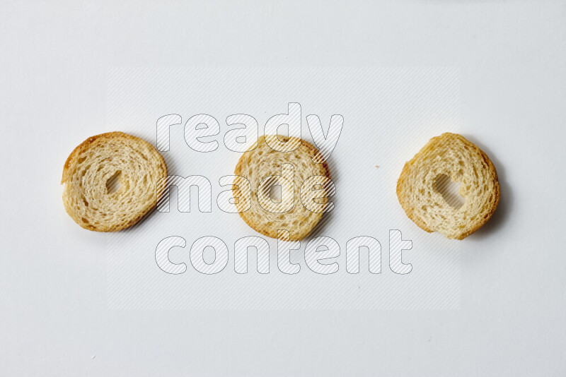 Assorted snacks on white background