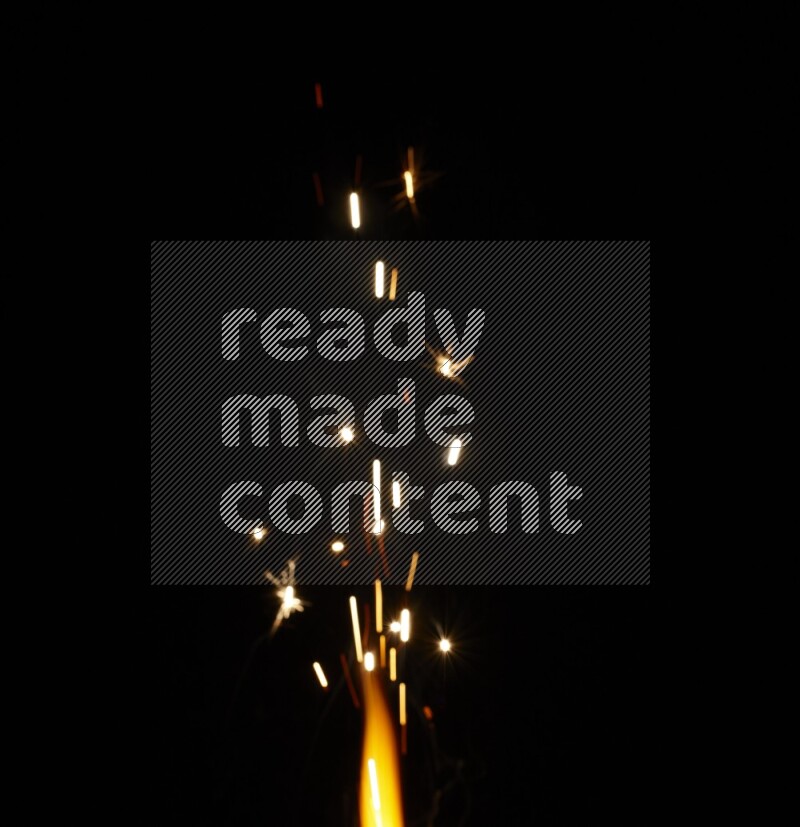 Sparkler candle isolated on black background