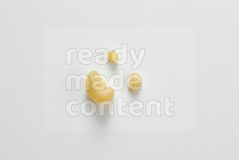 Different pasta types on white background