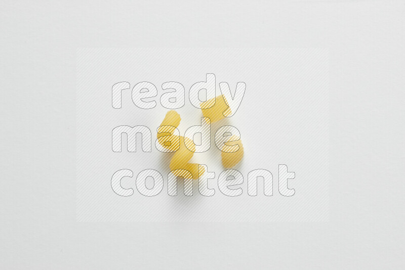 Different pasta types on white background