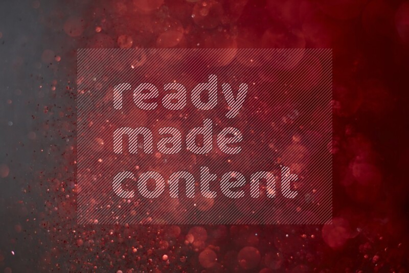 Red glitter powder isolated on black background