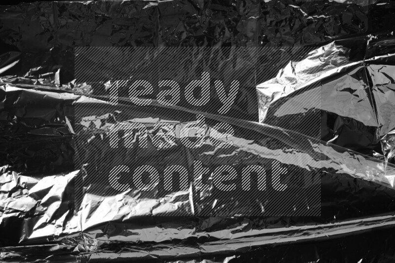Plastic wrap texture on black background