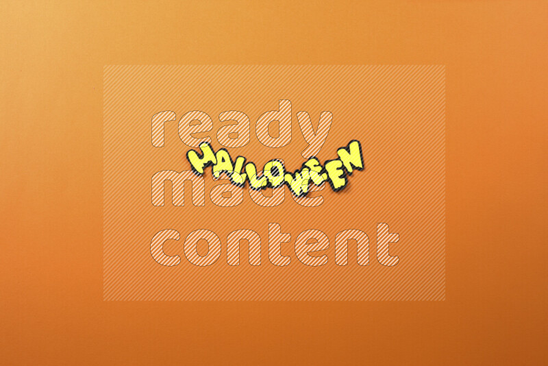 Halloween hand crafts on orange background