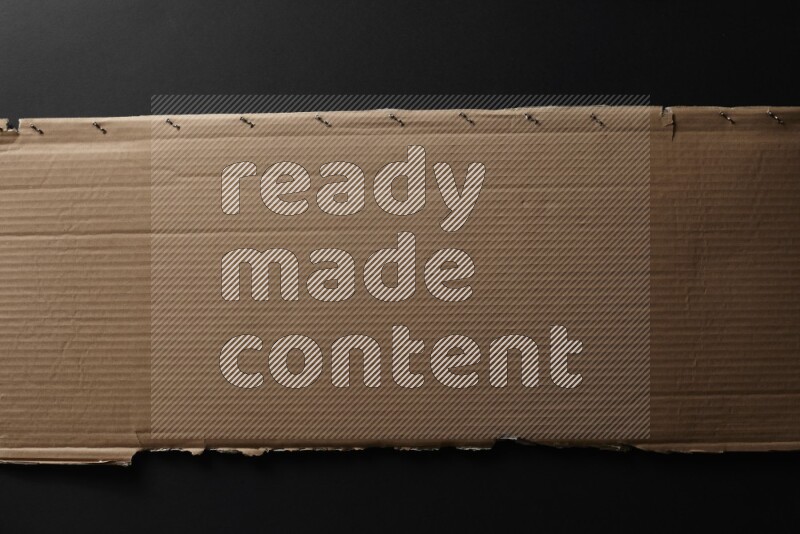 Cardboard on black background