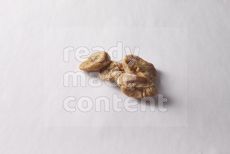 Dried figs on white background