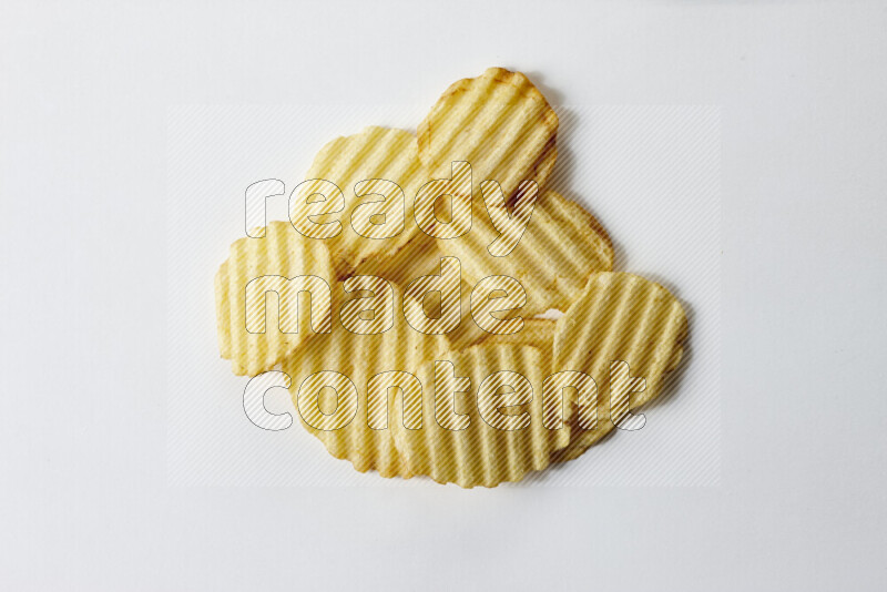 Chips snacks on white background