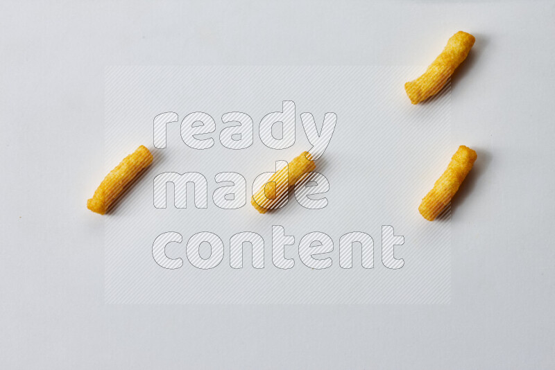 وجبات خفيفه علي خلفية بيضاء