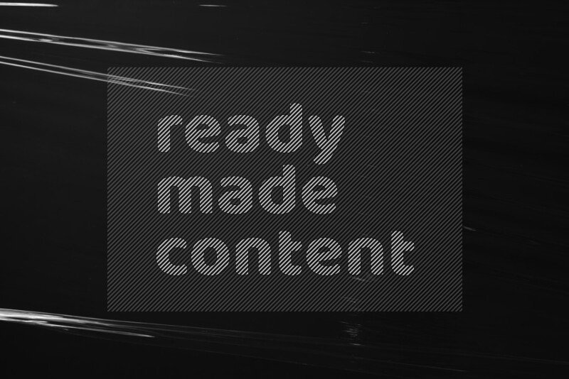 Plastic wrap texture on black background