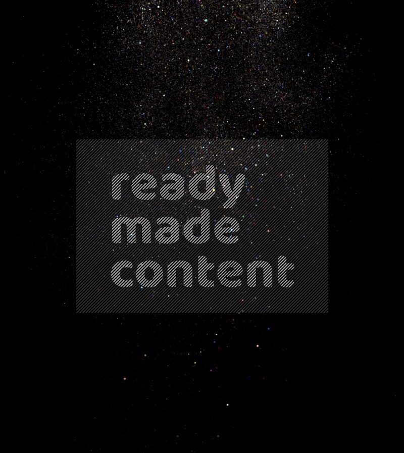 Multicolored glitter powder isolated on black background