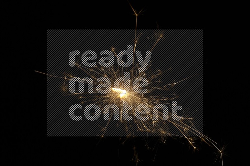 Sparkler candle isolated on black background