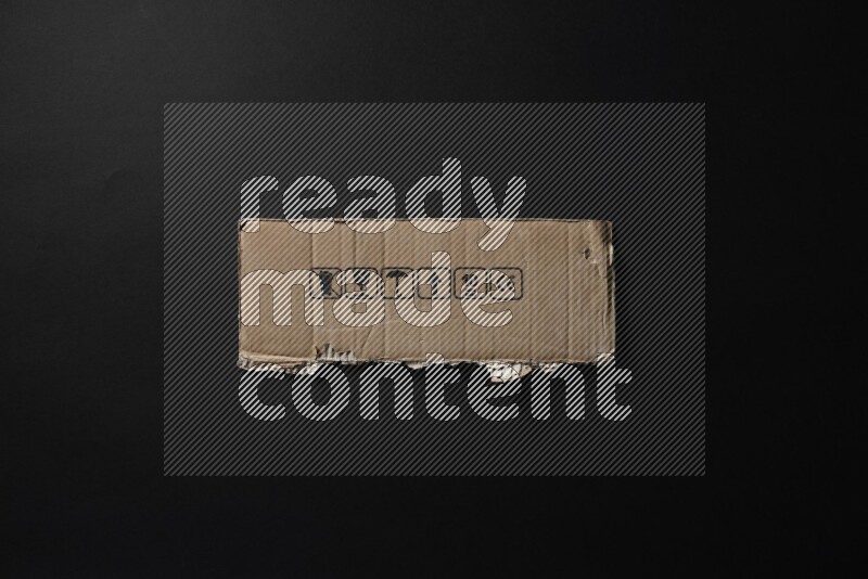 Cardboard on black background