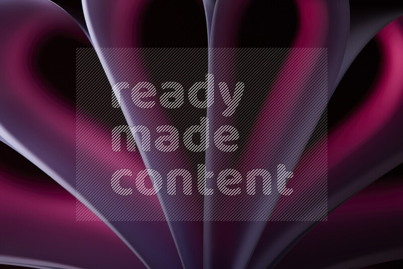 An abstract art piece displaying smooth curves in pink and purple gradients created by colored light