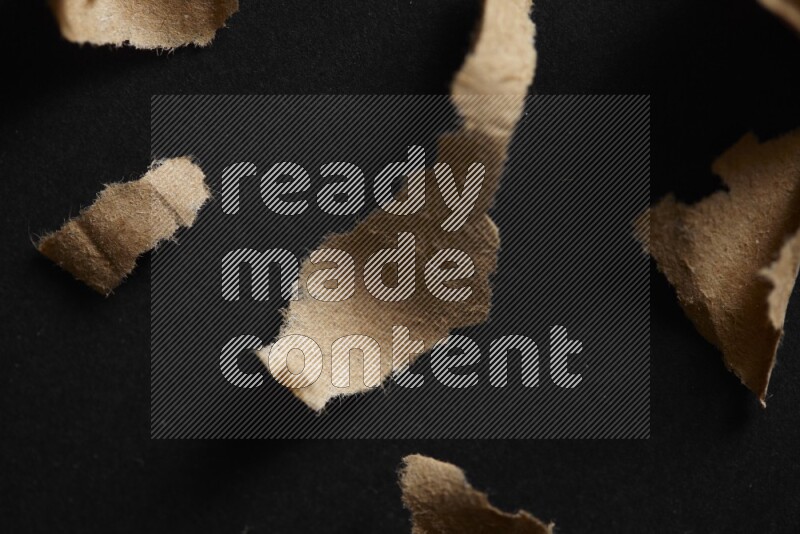 Cardboard on black background