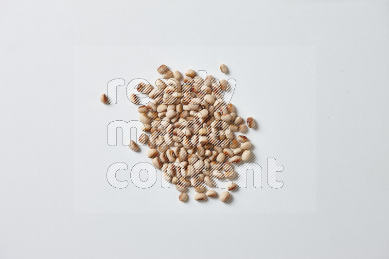 Black-eyed peas on white background