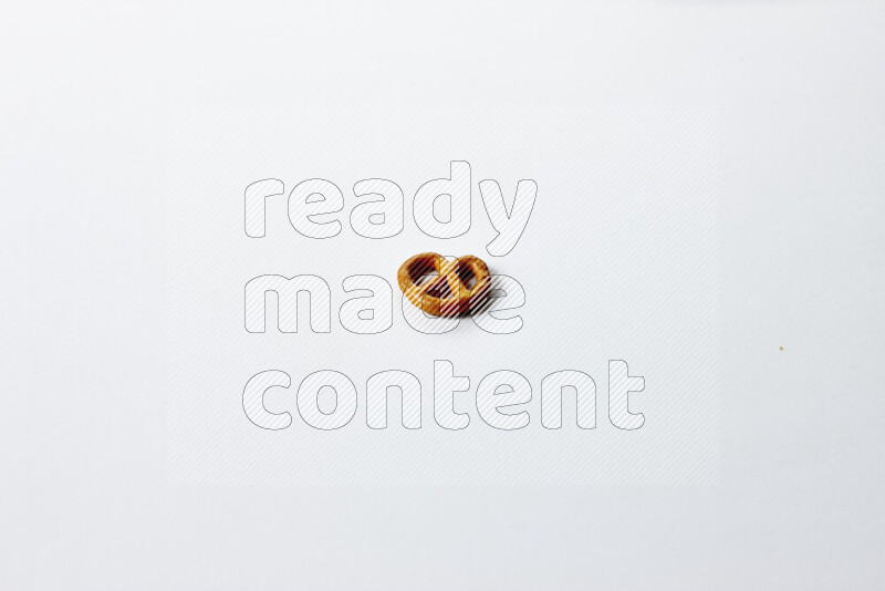 Pretzels snacks on white background