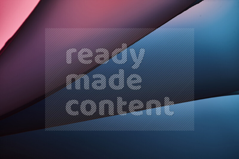 An abstract art piece displaying smooth curves in warm and cold gradients created by colored light