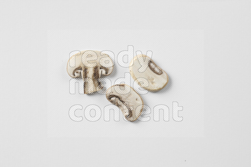 Mushrooms on white background
