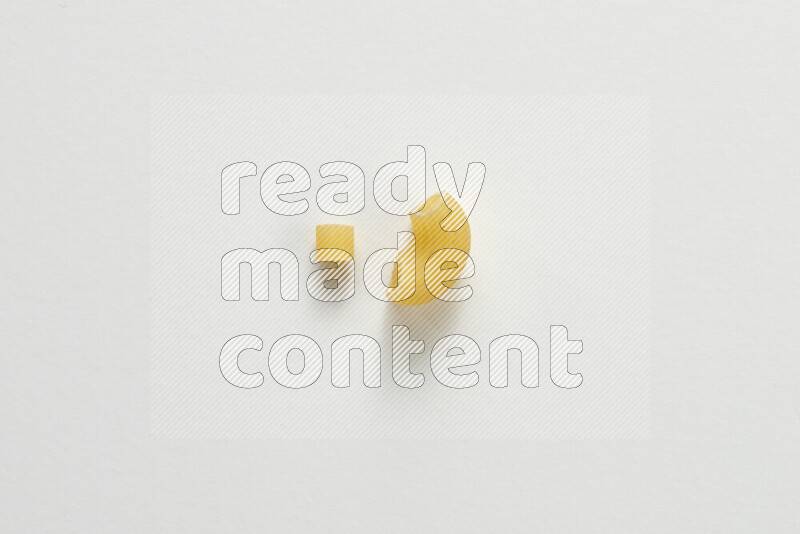 Different pasta types on white background