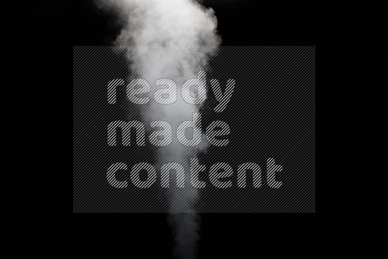 irregular white smoke on black background.