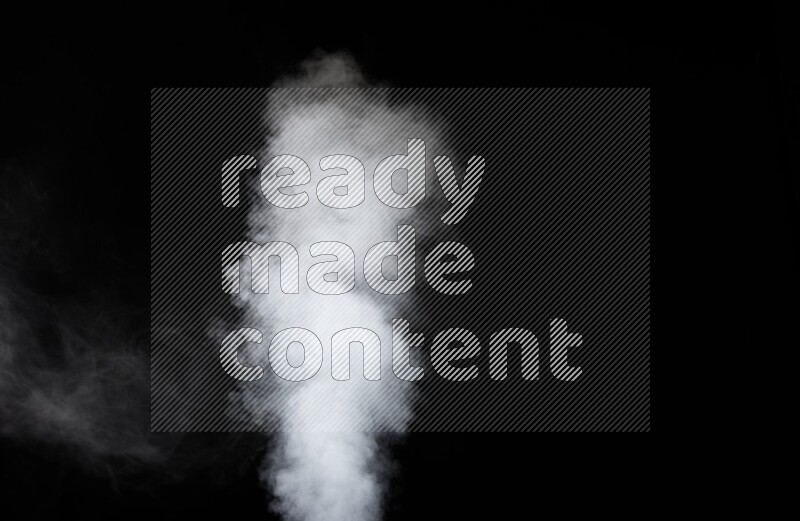 irregular white smoke on black background.