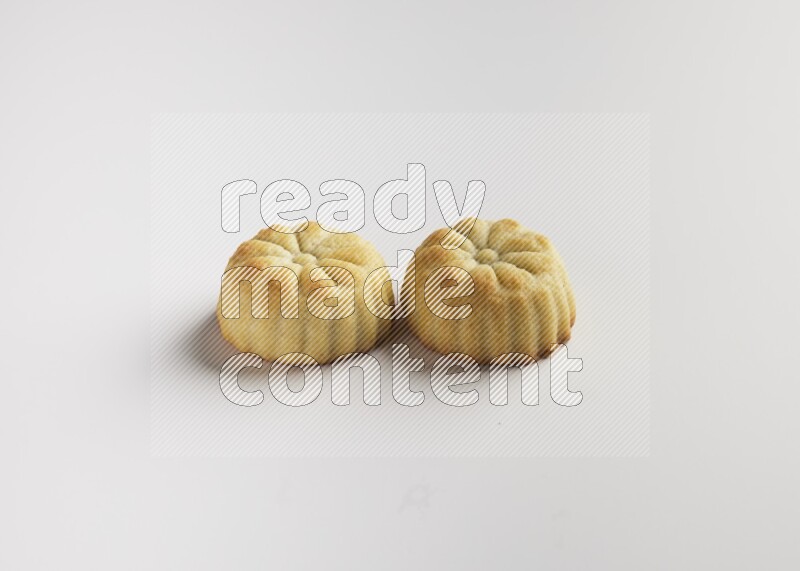 Two Pieces of Maamoul direct on white background