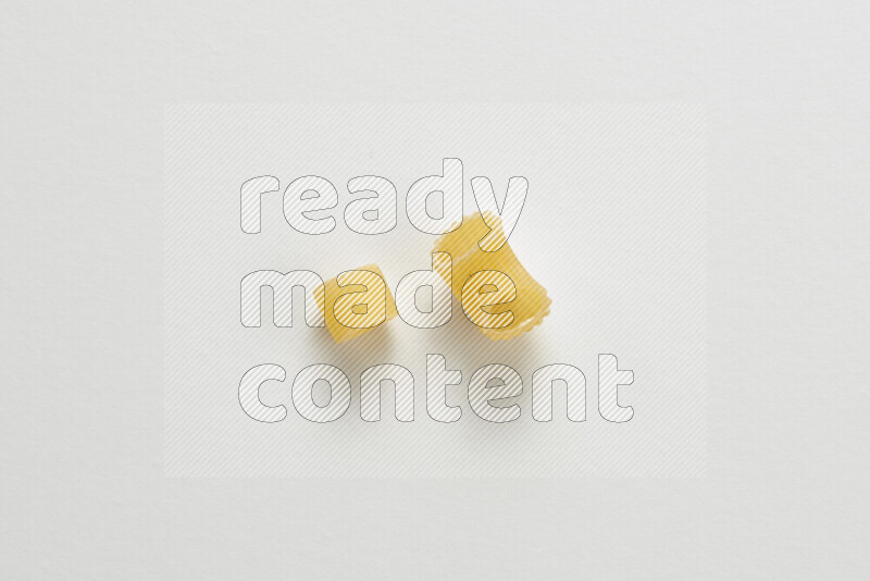 Different pasta types on white background