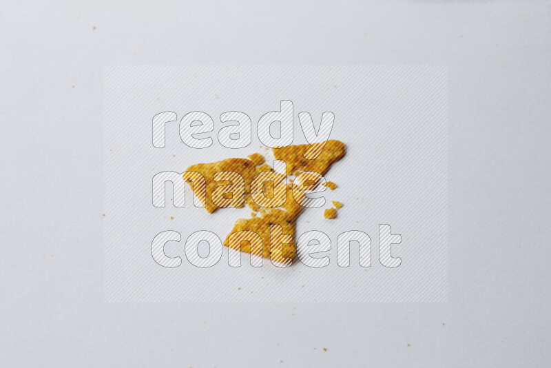 Nachos snacks on white background