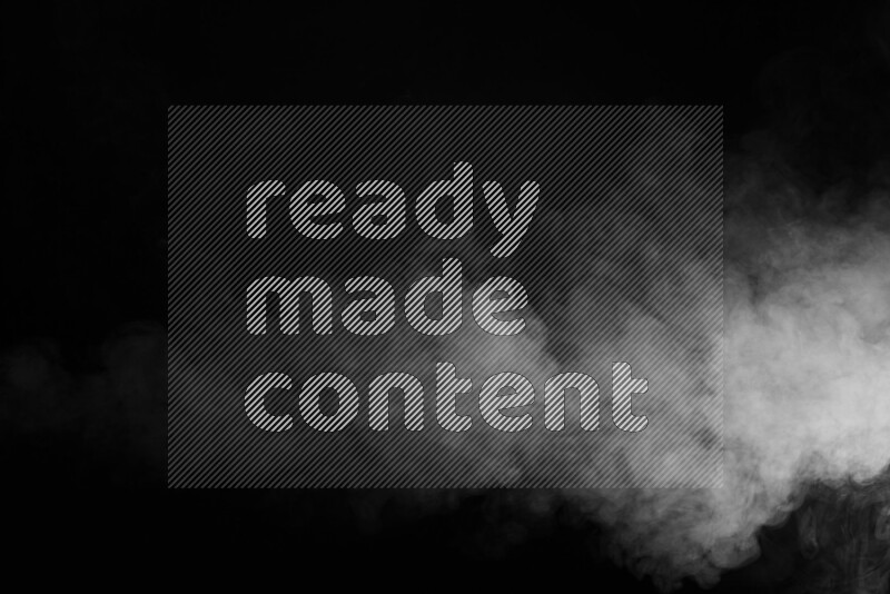 White smoke isolated on black background