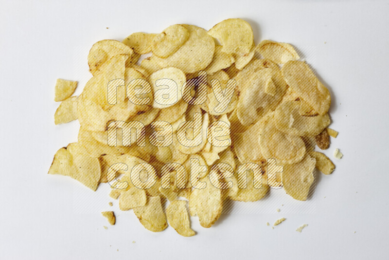 Chips snacks on white background