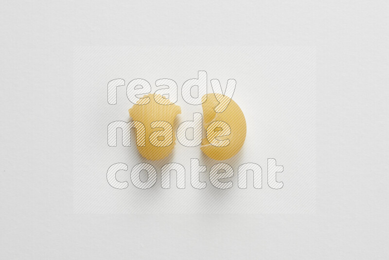 Pipe pasta on white background