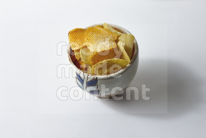 Chips snacks on white background