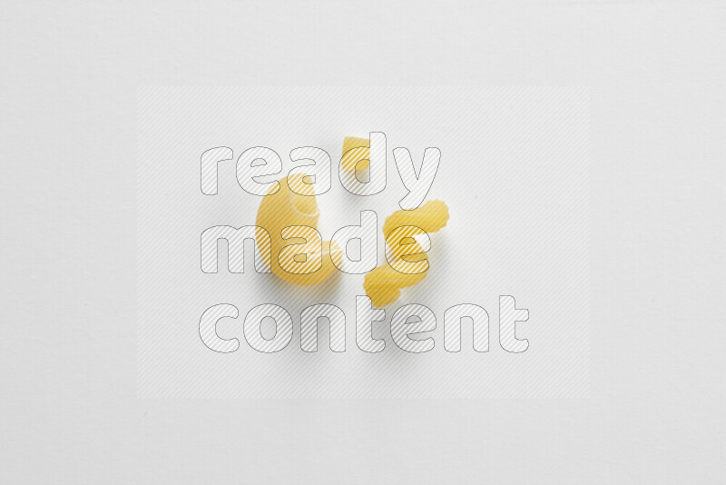 Different pasta types on white background