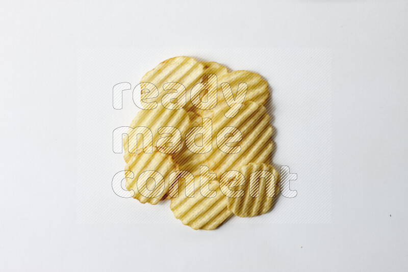 Chips snacks on white background