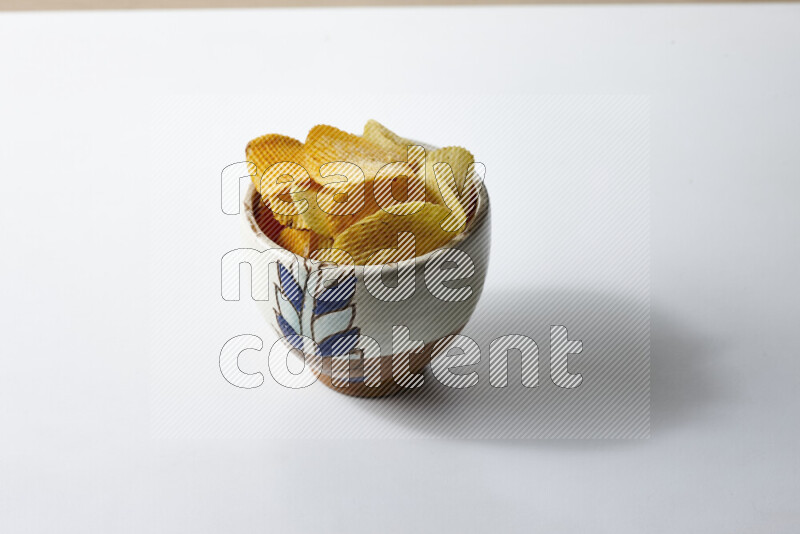 Chips snacks on white background