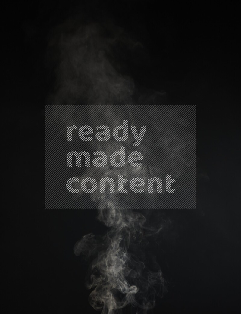 Heavy smoke isolated on black background