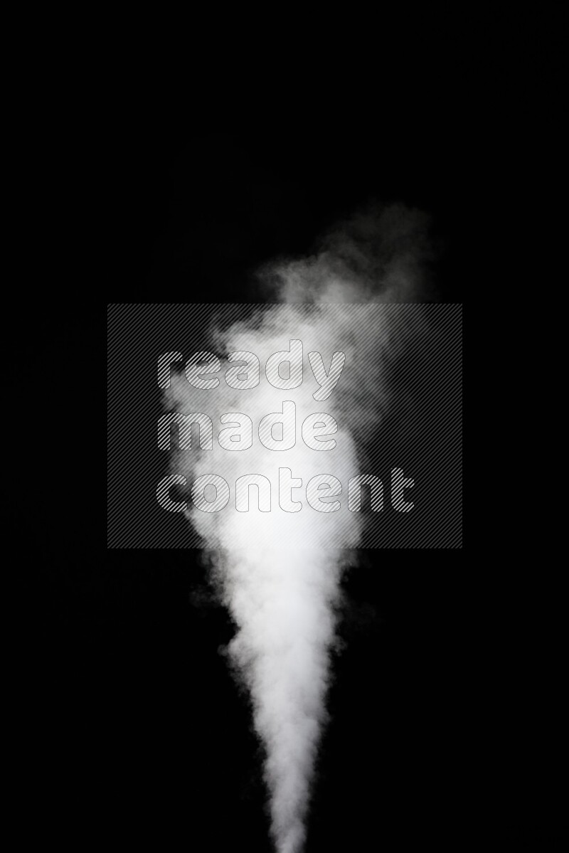 irregular white smoke on black background.