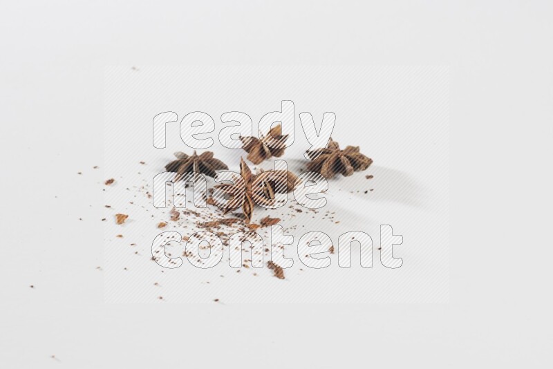 Star anise on a white background