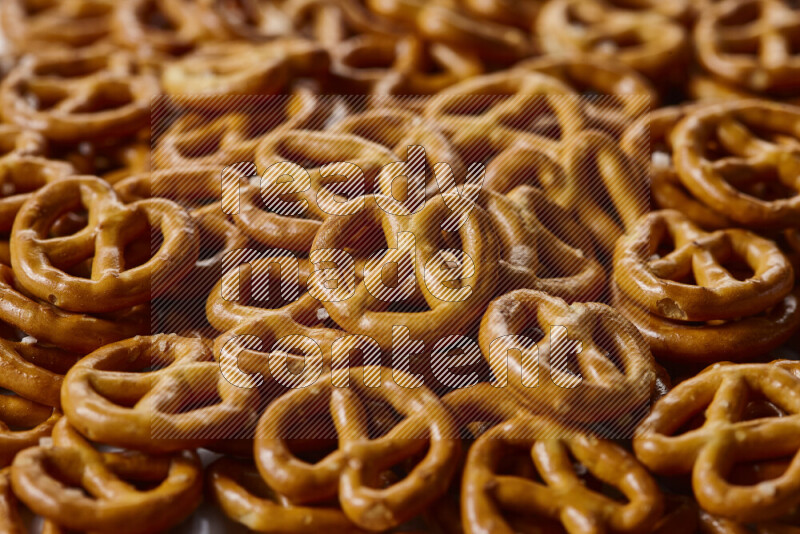 Pretzels snacks on white background