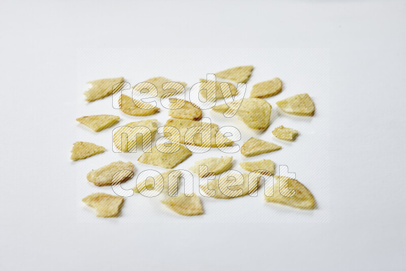 Chips snacks on white background