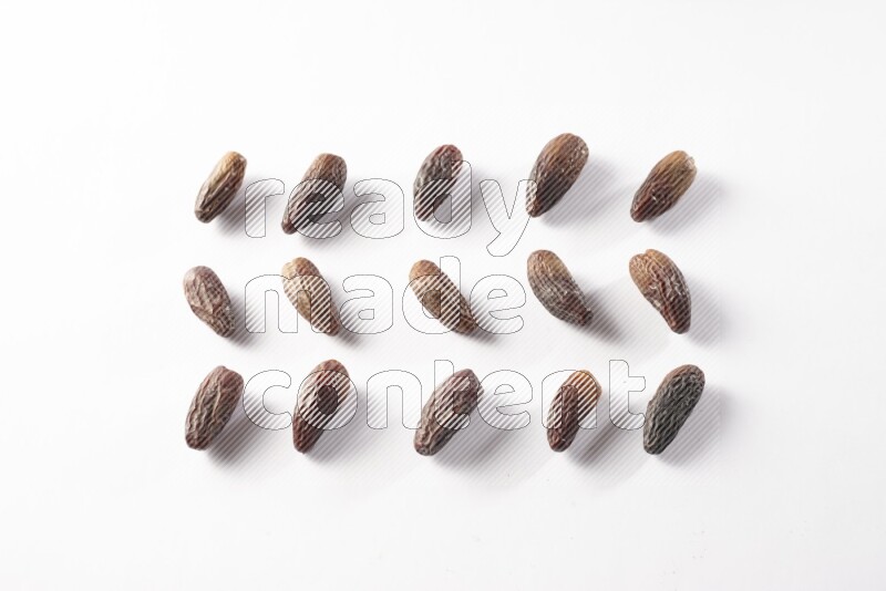 Dates on white background