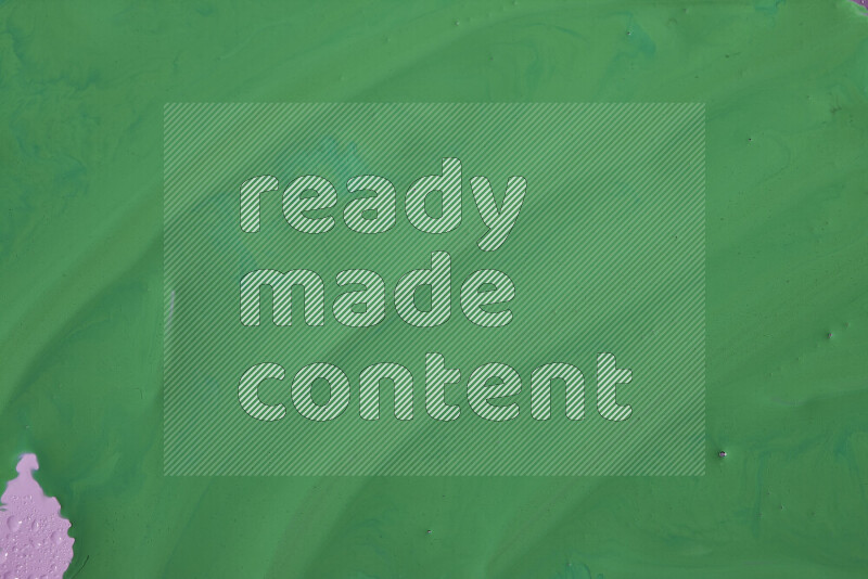 Close-ups of abstract green paint texture in different shapes